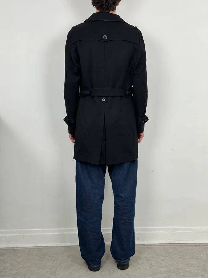 Daniele Alessandrini Black Classy Trench Coat RQEvcUS 2