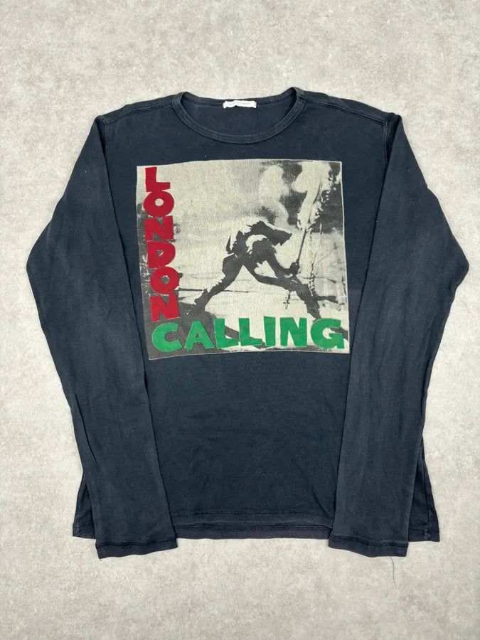 Daniele Alessandrini Black London Calling Longsleeve T-Shirt nQyPKEV 0