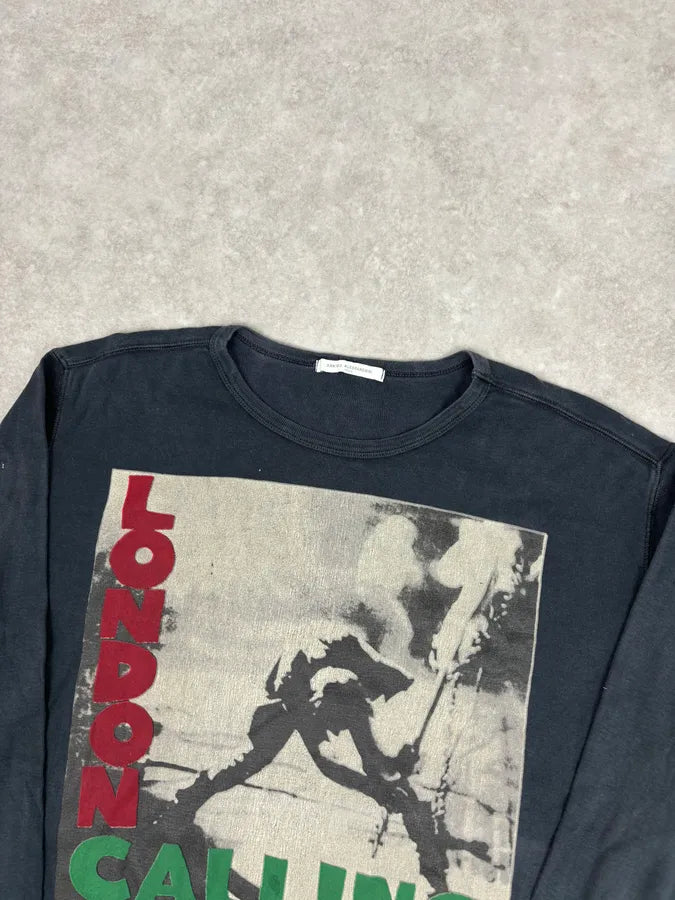 Daniele Alessandrini Black London Calling Longsleeve T-Shirt nQyPKEV 3