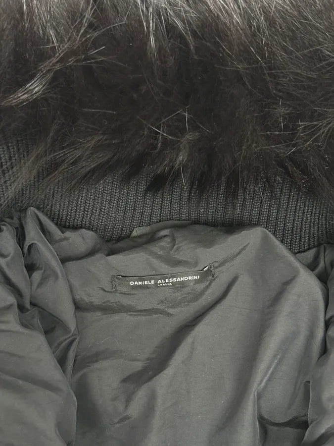 Daniele Alessandrini Black Hybrid Faux Fur Puffer Jacket FJfuQXU 8