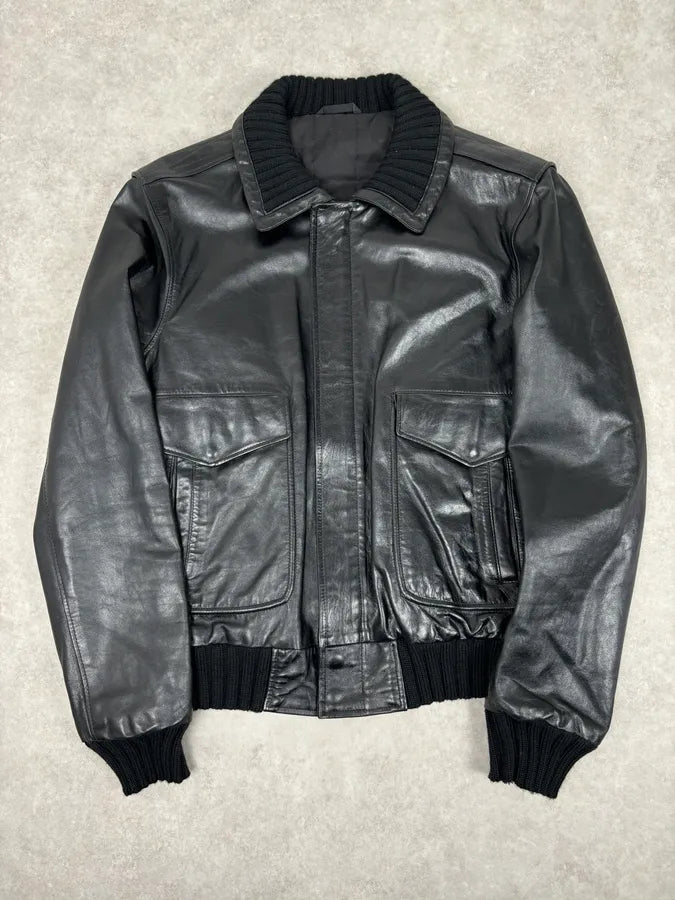 Daniele Alessandrini Black Leather Jacket  yrCnuGo 0