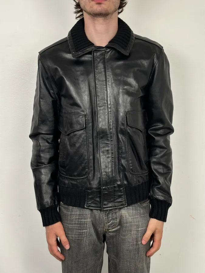 Daniele Alessandrini Black Leather Jacket  yrCnuGo 1