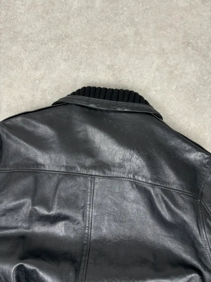 Daniele Alessandrini Black Leather Jacket  yrCnuGo 5