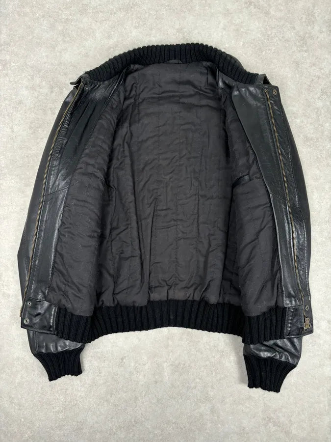 Daniele Alessandrini Black Leather Jacket  yrCnuGo 6
