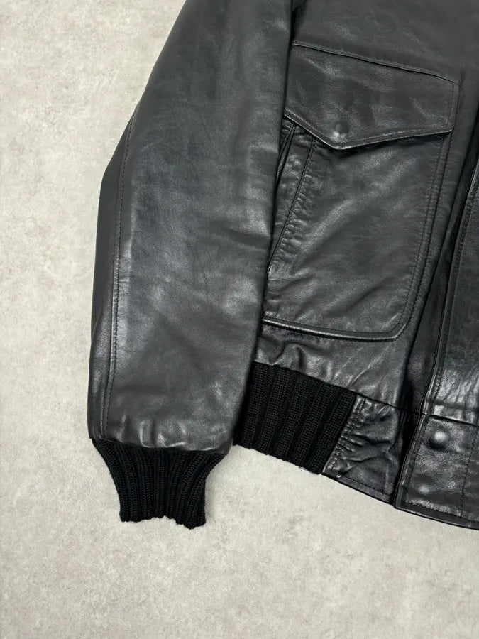 Daniele Alessandrini Black Leather Jacket  yrCnuGo 7