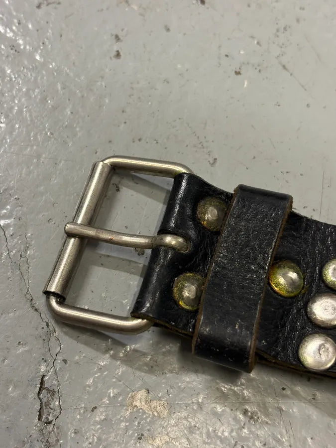 Daniele Alessandrini Black Leather Studded Belt QbhotKF 3