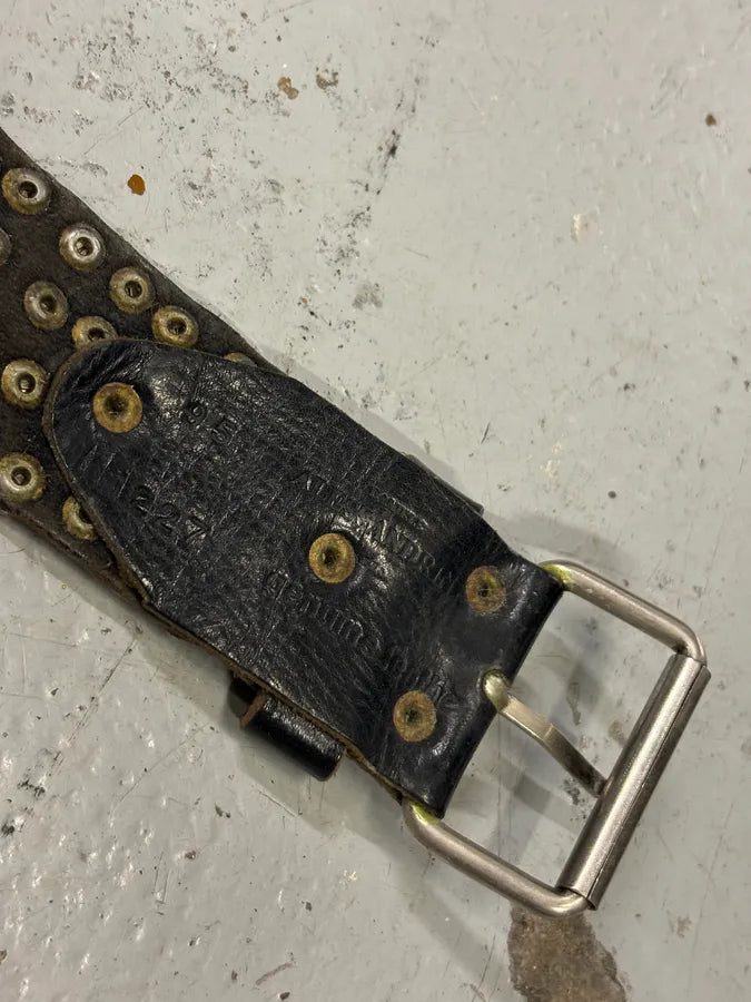 Daniele Alessandrini Black Leather Studded Belt QbhotKF 5