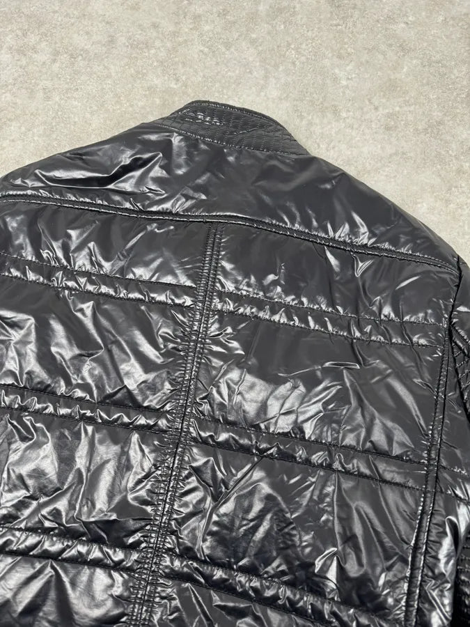 Daniele Alessandrini Black Patent Puffer British Puffer Jacket mzHfBER 5