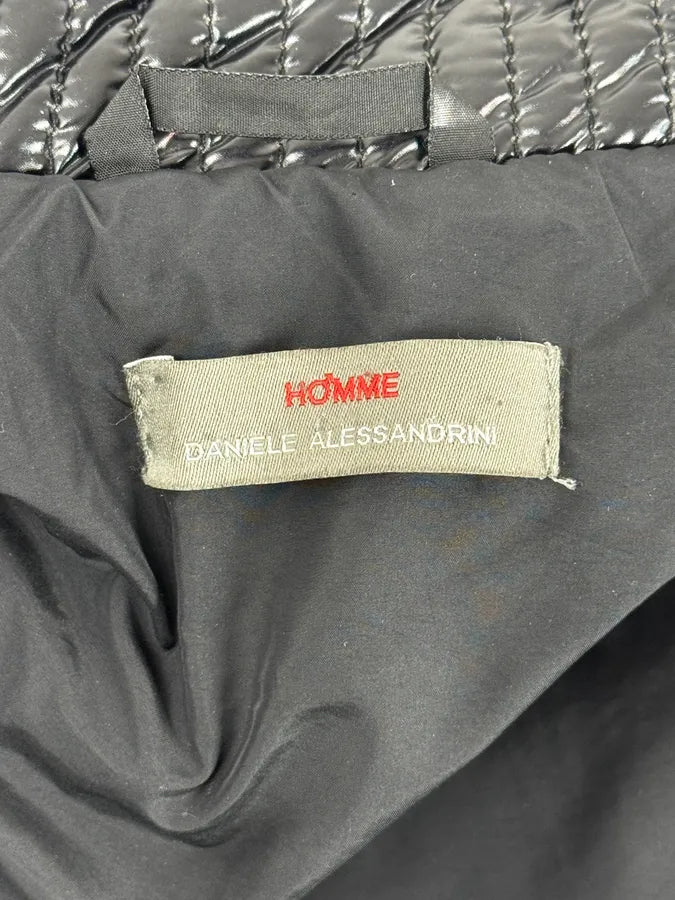 Daniele Alessandrini Black Patent Puffer British Puffer Jacket mzHfBER 9