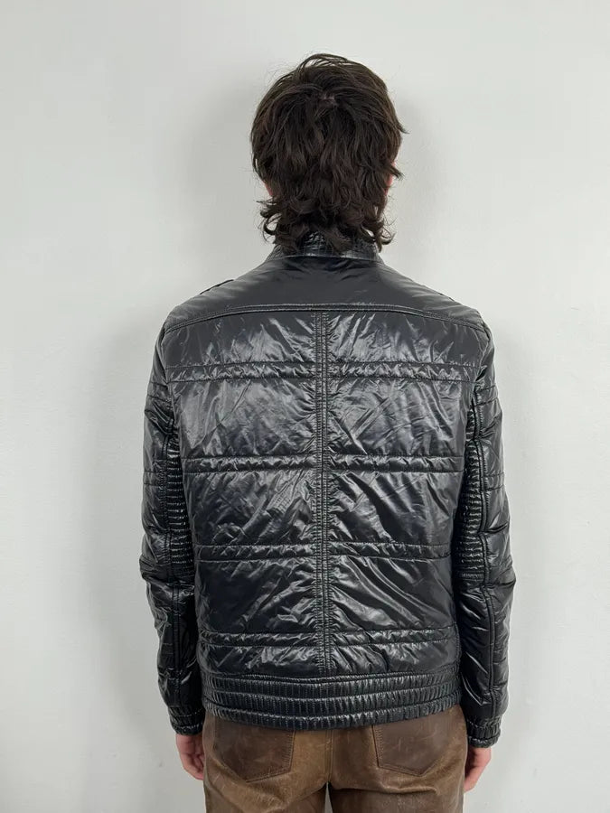 Daniele Alessandrini Black Patent Puffer British Puffer Jacket mzHfBER 2