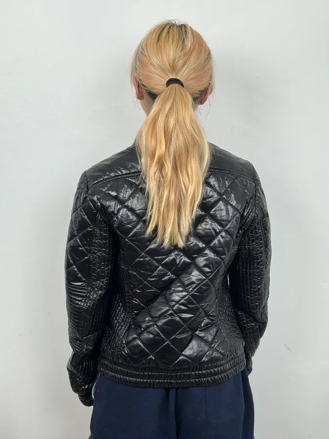 Daniele Alessandrini Black Quilted Puffer Jacket MhRngZy 3