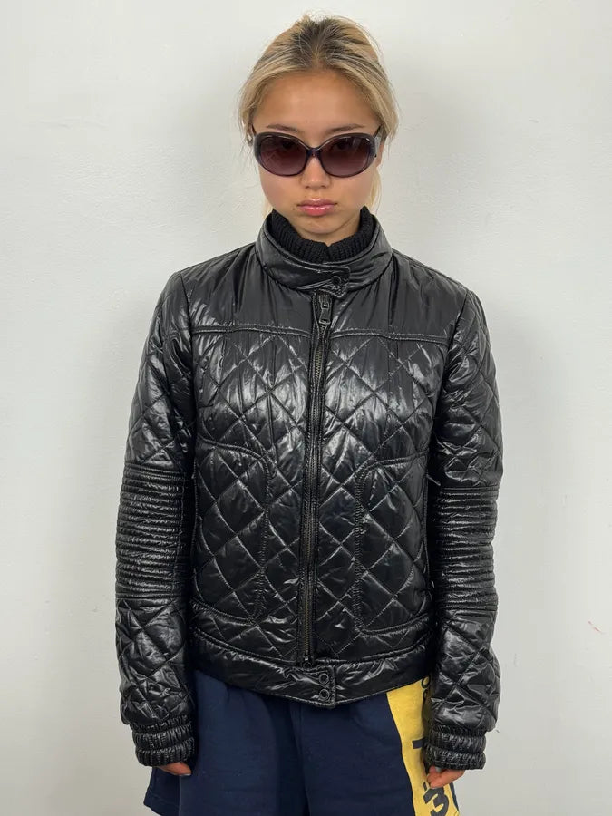 Daniele Alessandrini Black Quilted Puffer Jacket MhRngZy 2
