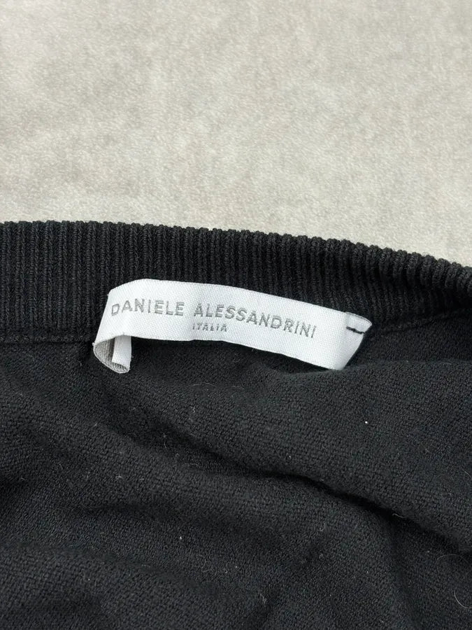Daniele Alessandrini Black Ribbed Henley Longsleeve RslJMqj 8