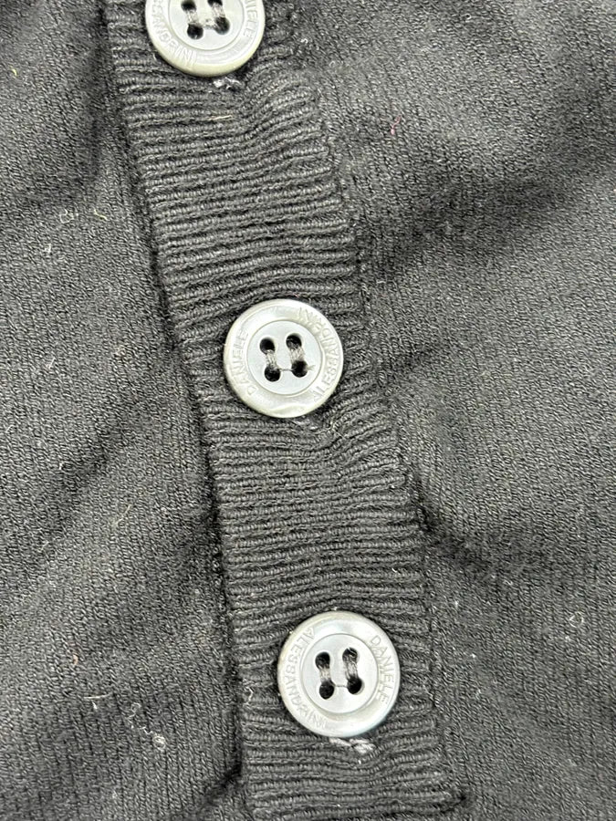 Daniele Alessandrini Black Ribbed Henley Longsleeve RslJMqj 7