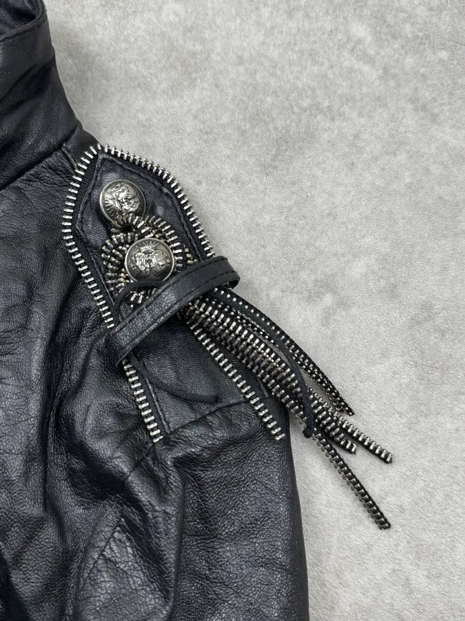 Daniele Alessandrini Black Silver Ornaments Officer Jacket HDwQEjn 8