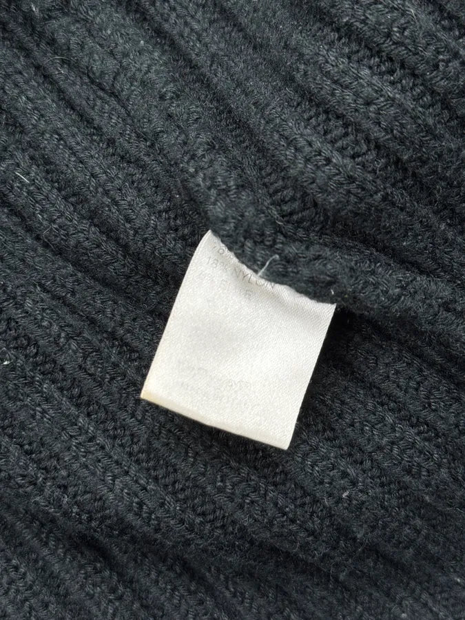 Daniele Alessandrini Black Textured Wool Zip Sweater yLhNiMT 7