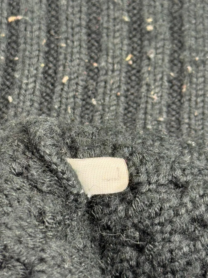 Daniele Alessandrini Black Textured Wool Zip Sweater yLhNiMT 9