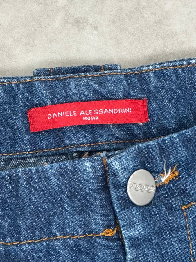 Daniele Alessandrini Blue Multi-Pocket Cargo Jeans HeBABuE 10