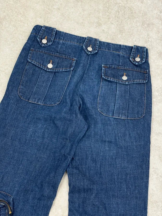 Daniele Alessandrini Blue Multi-Pocket Cargo Jeans HeBABuE 6
