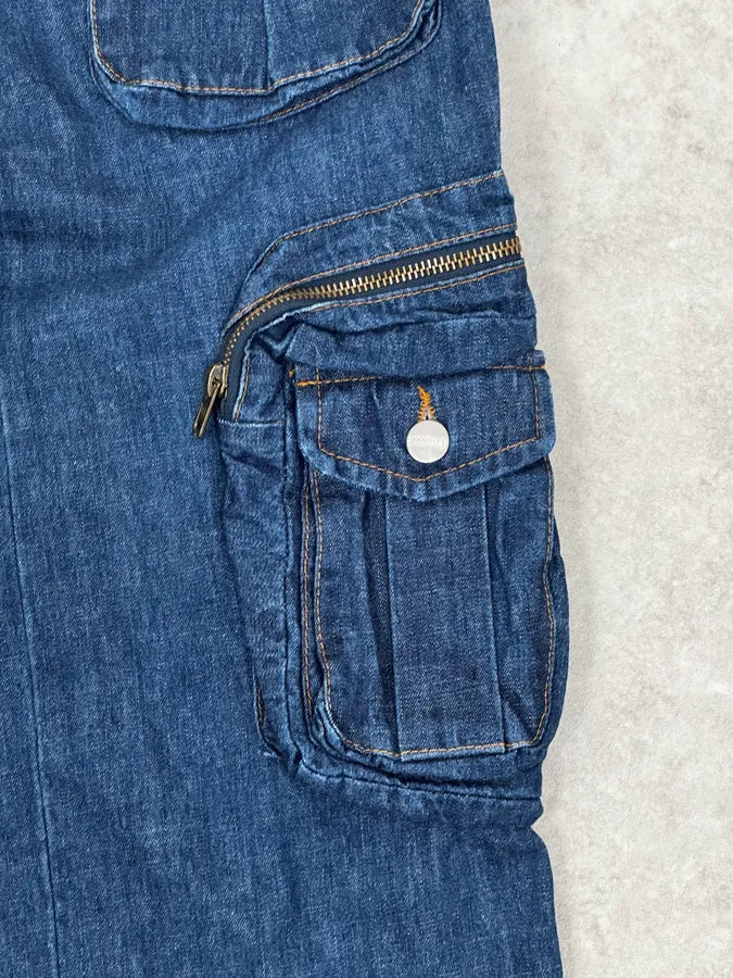 Daniele Alessandrini Blue Multi-Pocket Cargo Jeans HeBABuE 7