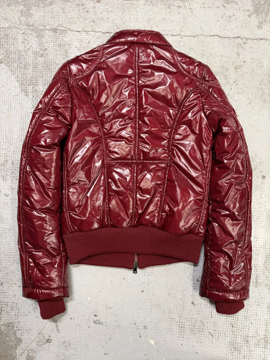 Daniele Alessandrini Bordeaux Red Patent Puffer British Puffer Jacket rwVdmvI 1