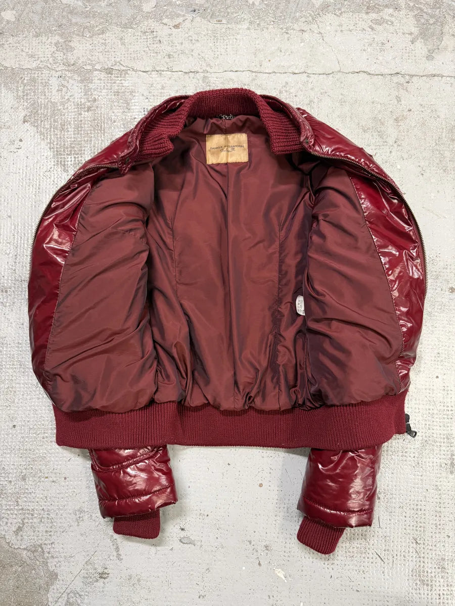 Daniele Alessandrini Bordeaux Red Patent Puffer British Puffer Jacket rwVdmvI 6