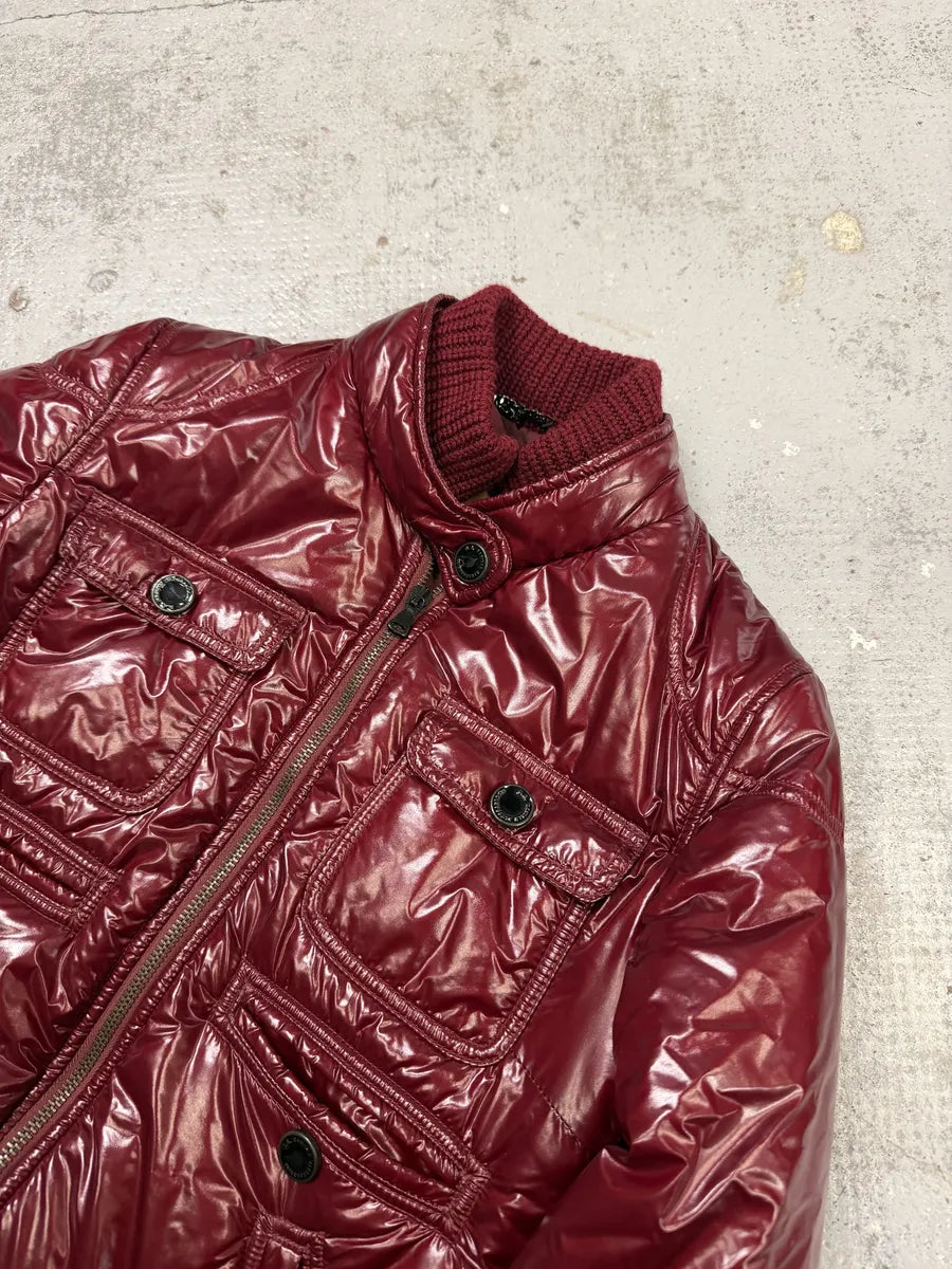 Daniele Alessandrini Bordeaux Red Patent Puffer British Puffer Jacket rwVdmvI 9
