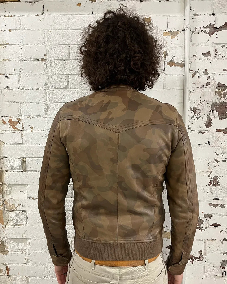 Daniele Alessandrini Brown Camo Leather Jacket  KcSLUQE 2