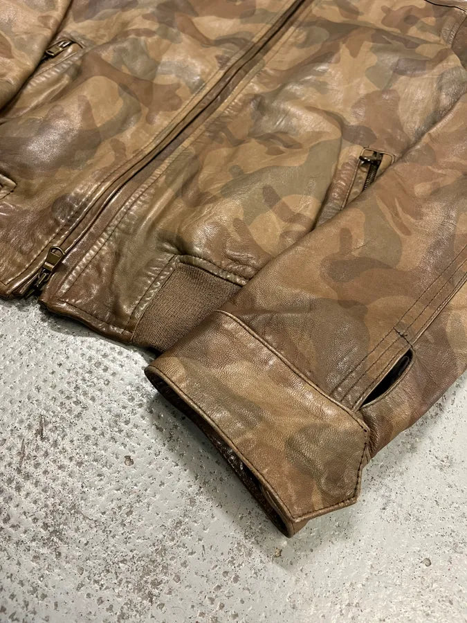 Daniele Alessandrini Brown Camo Leather Jacket  KcSLUQE 5