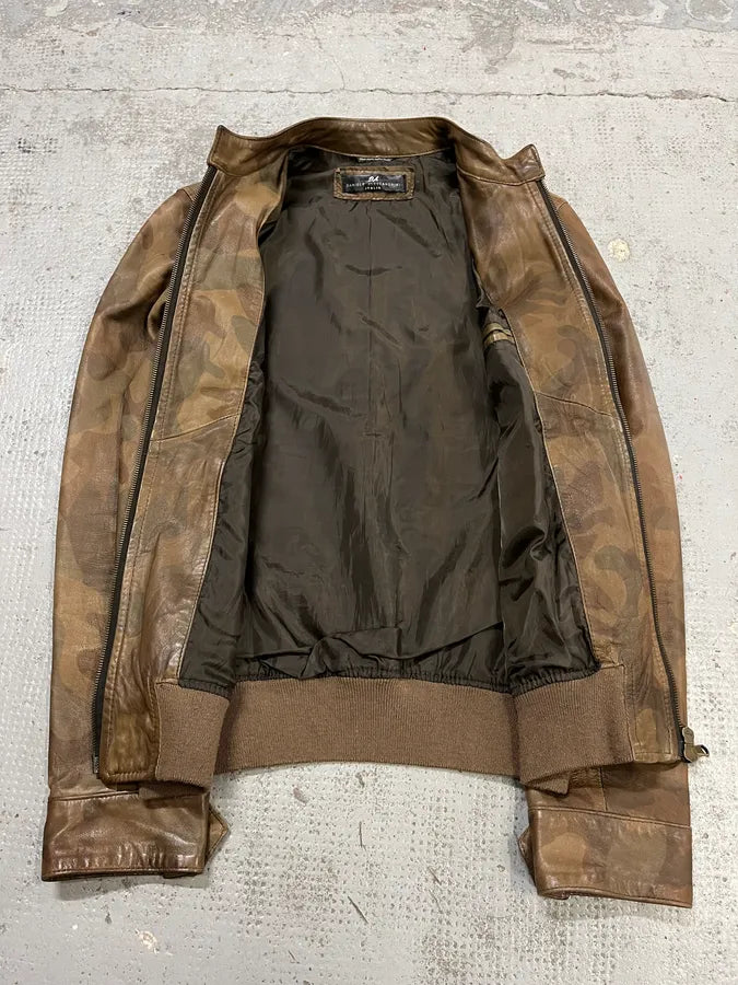 Daniele Alessandrini Brown Camo Leather Jacket  KcSLUQE 7