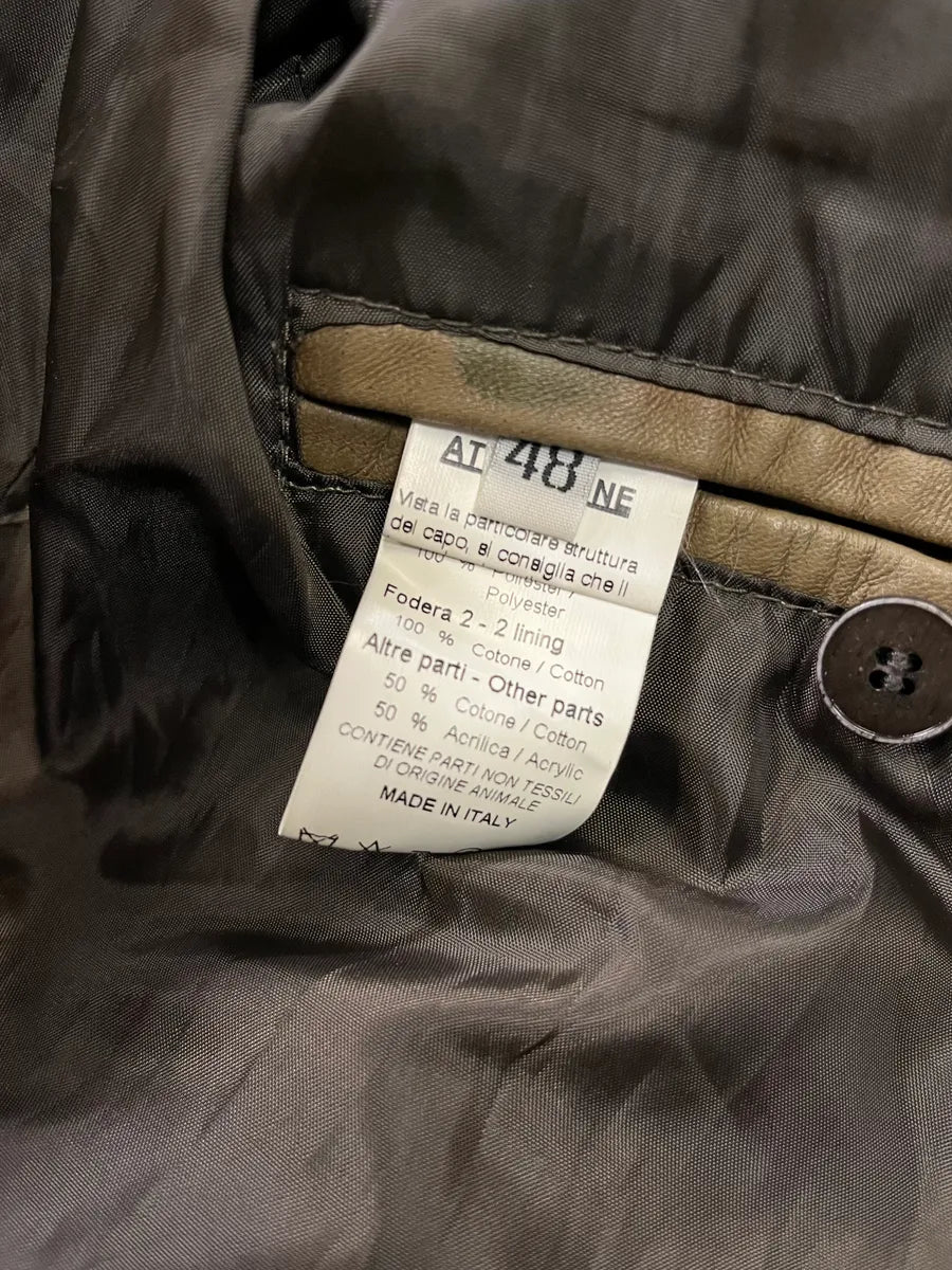 Daniele Alessandrini Brown Camo Leather Jacket  KcSLUQE 9