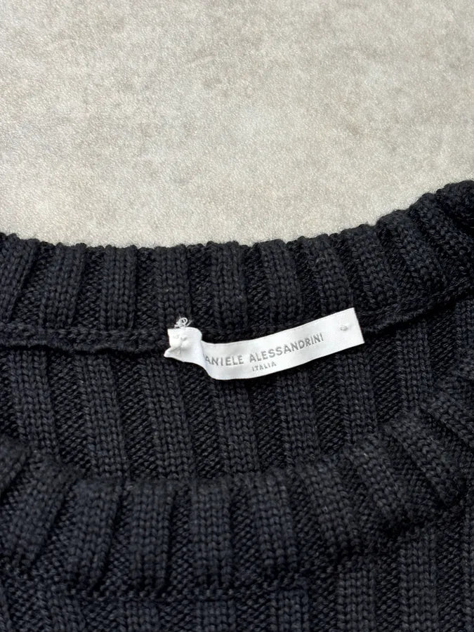 Daniele Alessandrini Black Minimalist Sweater  kYZtnPn 6