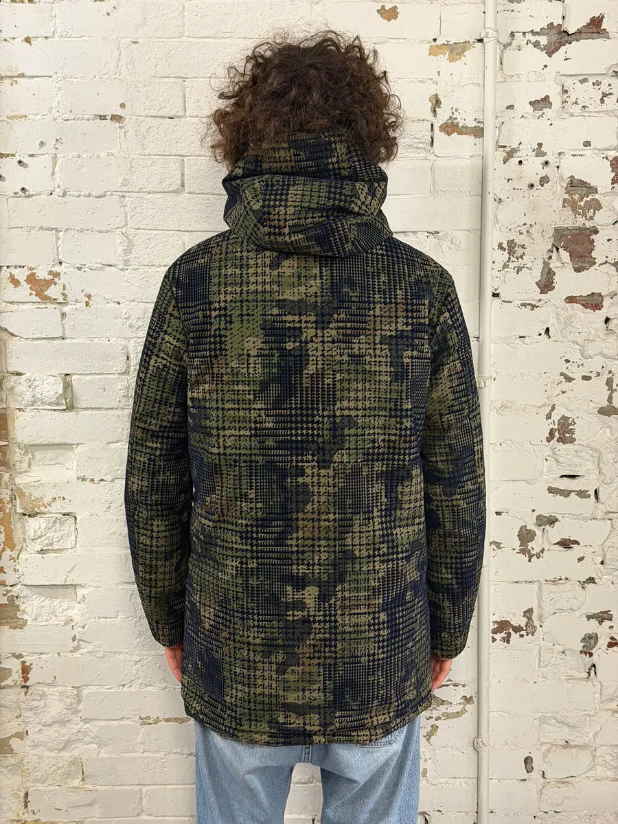 Daniele Alessandrini Camo Green Long Hooded Jacket YHDwSxc 3