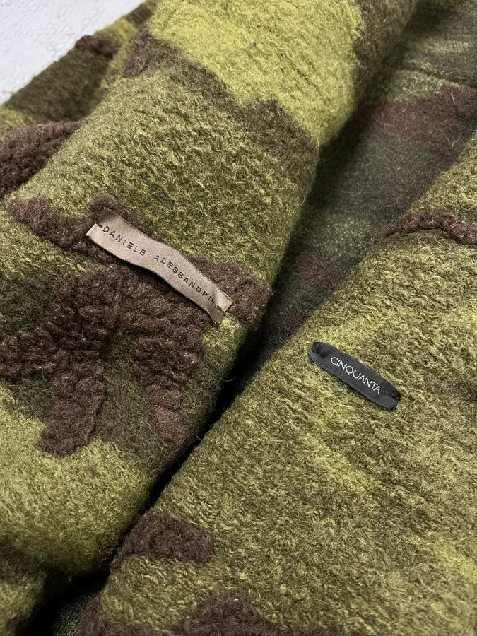 Daniele Alessandrini Camo Green Wool Detachable Hood Military Jacket YROcTen 10