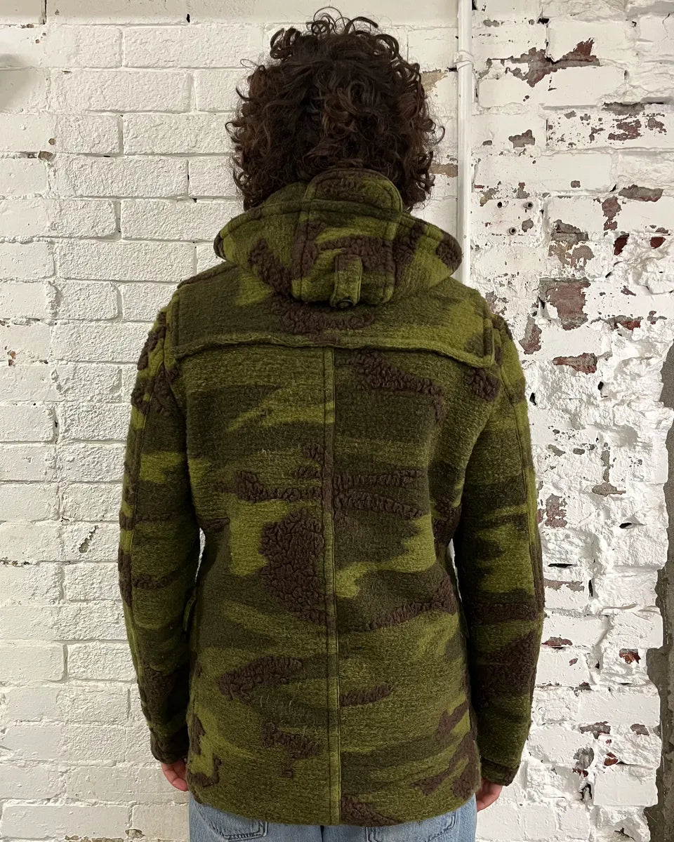 Daniele Alessandrini Camo Green Wool Detachable Hood Military Jacket YROcTen 2