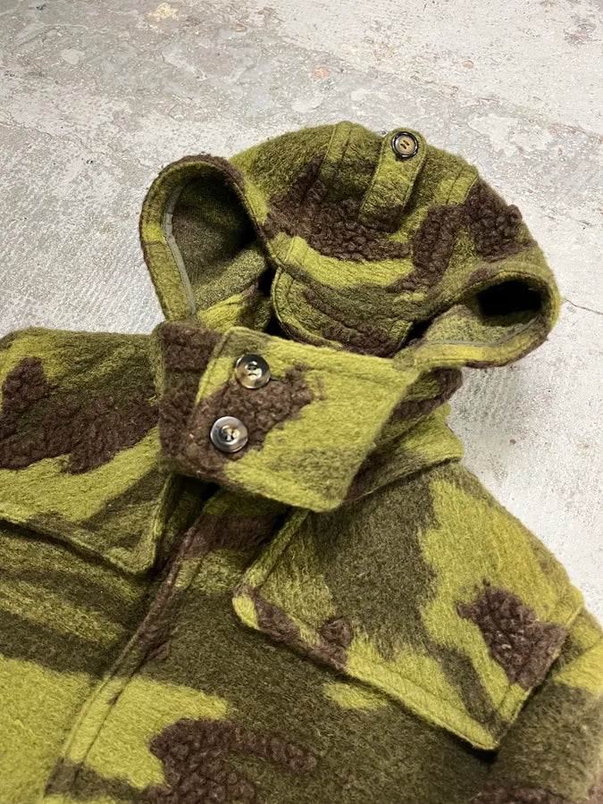 Daniele Alessandrini Camo Green Wool Detachable Hood Military Jacket YROcTen 4