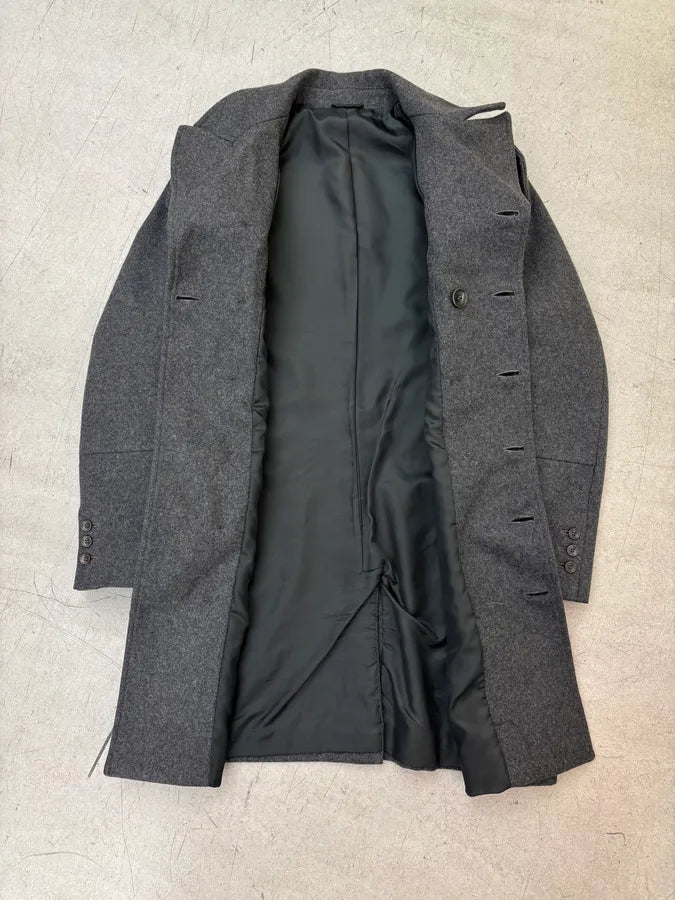 Daniele Alessandrini Buttoned Wool Military Long Coat DulHWLn 6