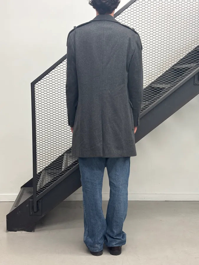 Daniele Alessandrini Buttoned Wool Military Long Coat DulHWLn 2