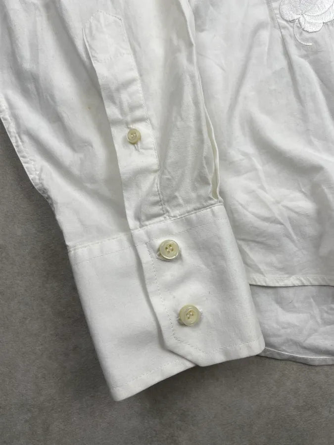 Daniele Alessandrini Creamy White Royal Embroidered Shirt VaCwRdH 11