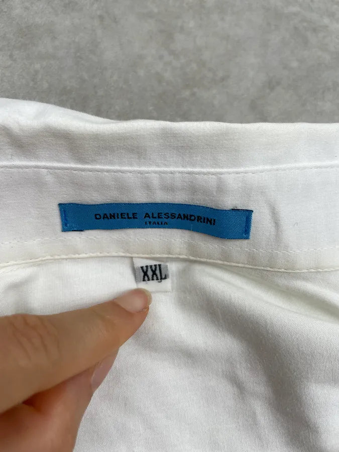 Daniele Alessandrini Creamy White Royal Embroidered Shirt VaCwRdH 9