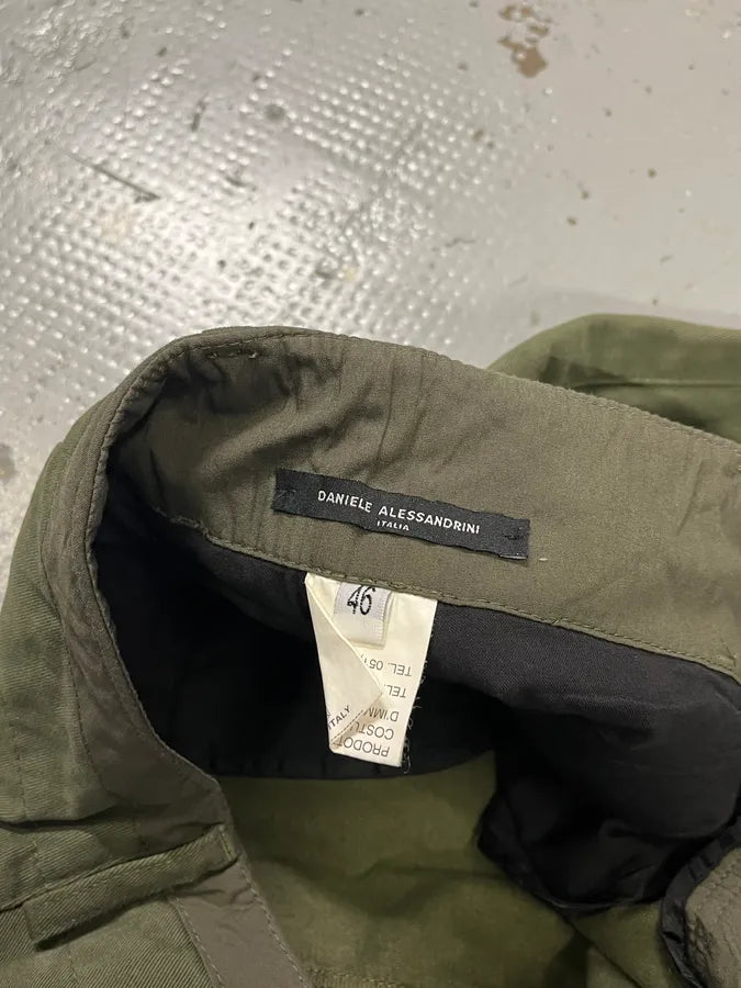 Daniele Alessandrini Cross Patch Olive Pants EnuzOHZ 10