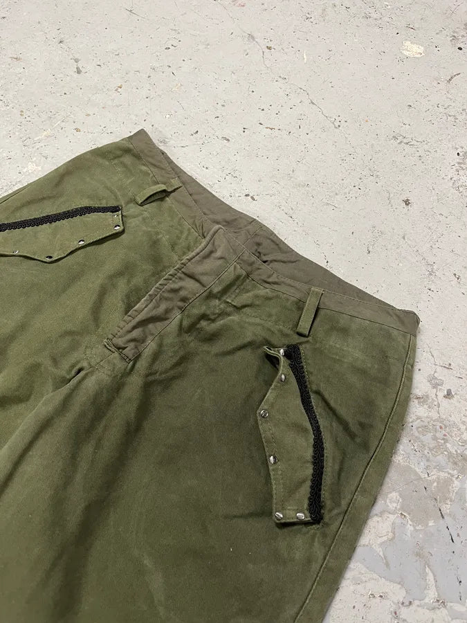 Daniele Alessandrini Cross Patch Olive Pants EnuzOHZ 5