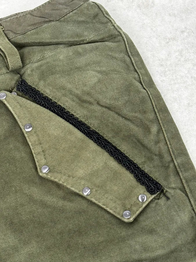 Daniele Alessandrini Green Cross Patch Flare Pants ddxBwFE 8