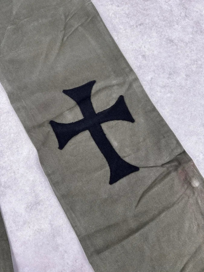 Daniele Alessandrini Green Cross Patch Flare Pants ddxBwFE 11