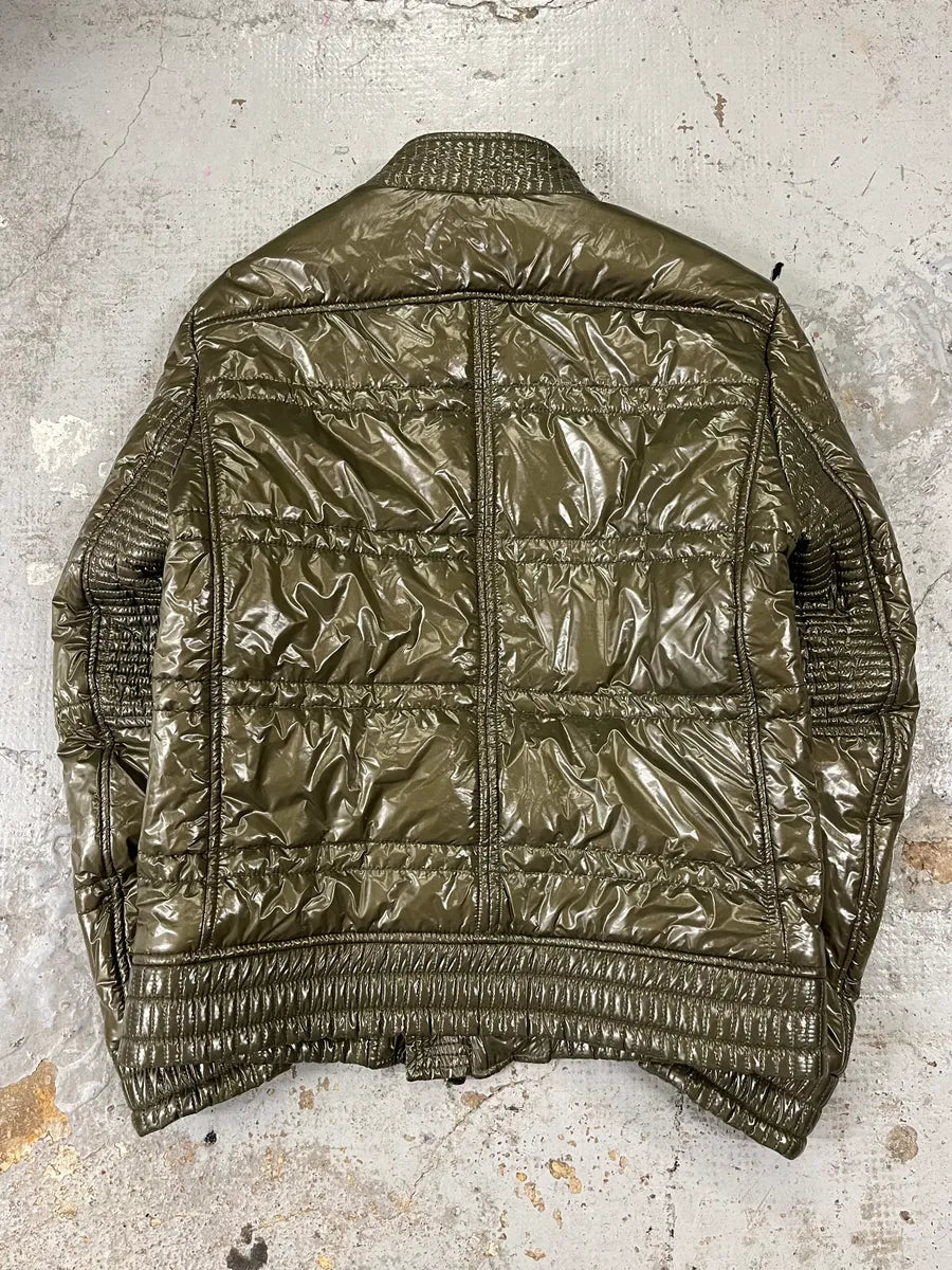 Daniele Alessandrini Green Patent Puffer British Puffer Jacket MrynkCC 6