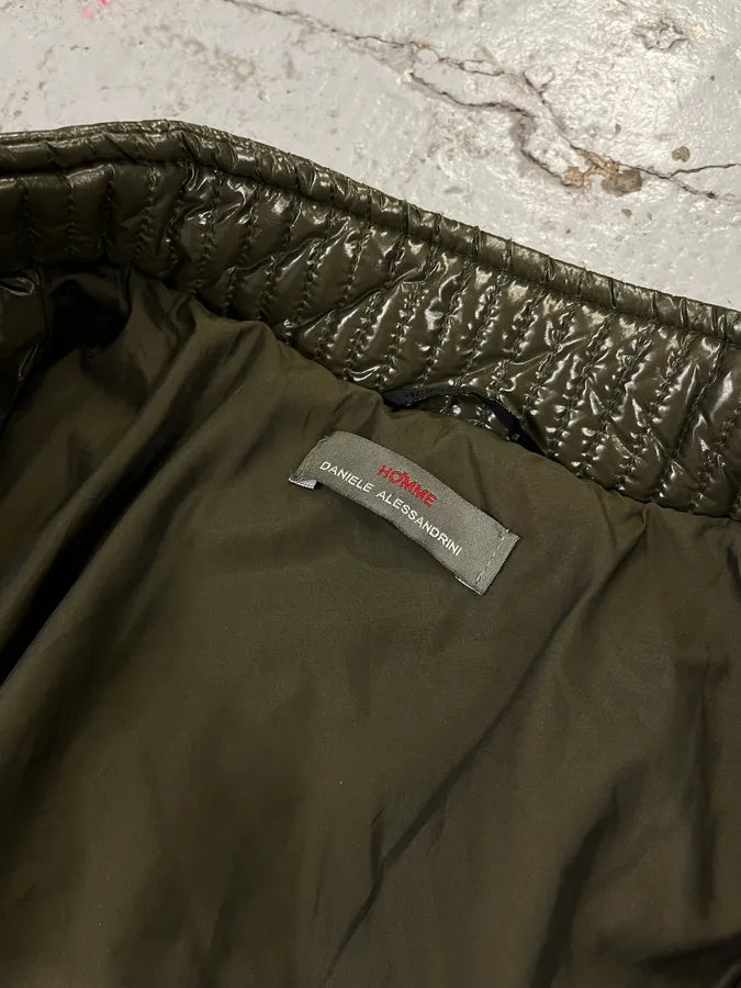 Daniele Alessandrini Green Patent Puffer British Puffer Jacket MrynkCC 8