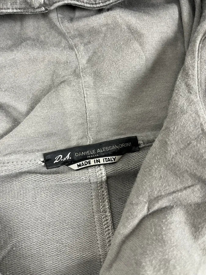 Daniele Alessandrini Grey Washed Zip-up Hoodie yNxXVxW 9
