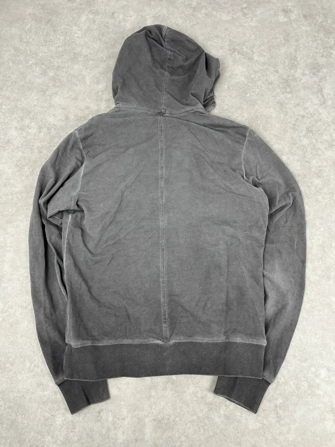 Daniele Alessandrini Grey Washed Zip-up Hoodie yNxXVxW 5