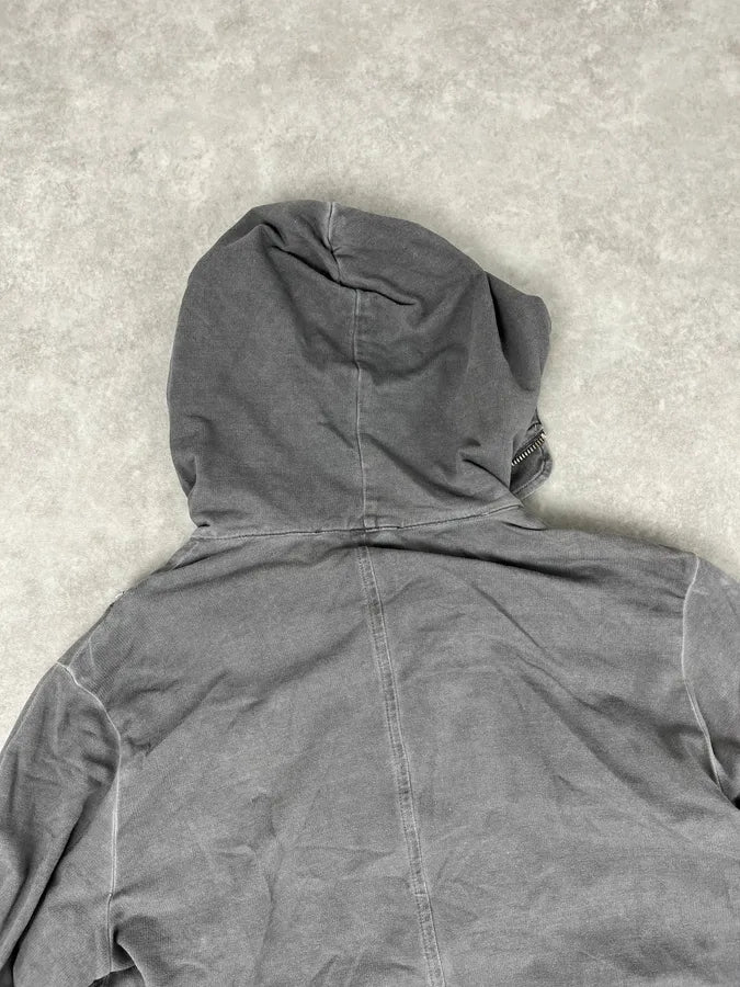 Daniele Alessandrini Grey Washed Zip-up Hoodie yNxXVxW 7