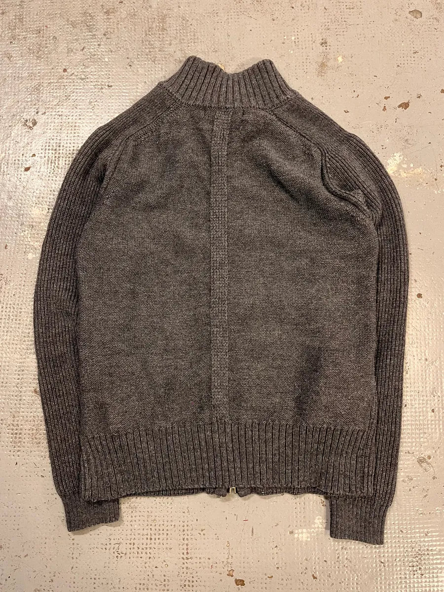 Daniele Alessandrini Grey Officer Buttoned Cardigan Sweater AbvWsCR 6